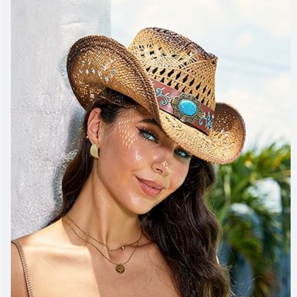 COW GIRL STRAW HAT FOR WOMEN AND MEN